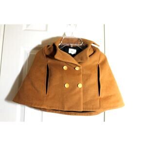Busy Bee Smocks Brown Faux Suede Girl's Cape sz 18M